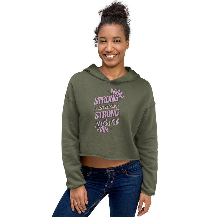 Strong Women Crop Hoodie