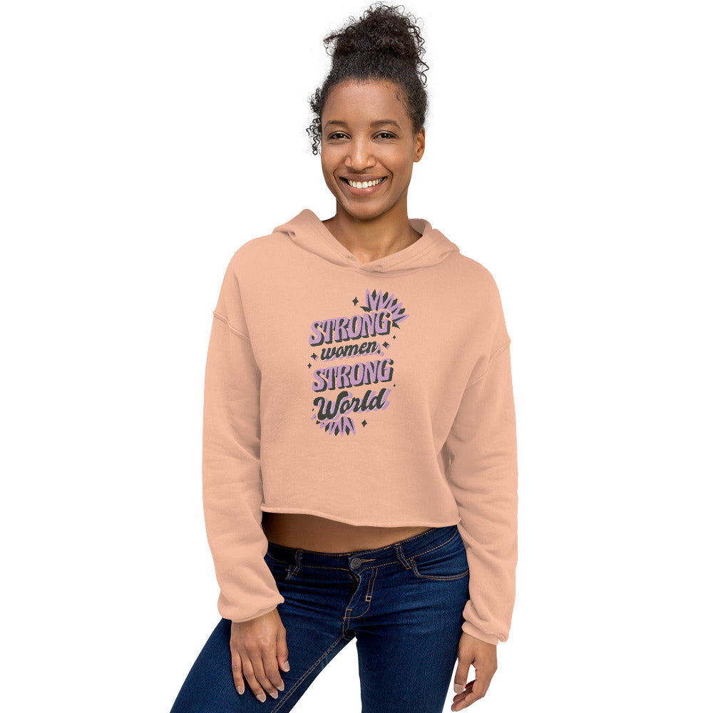 Strong Women Crop Hoodie