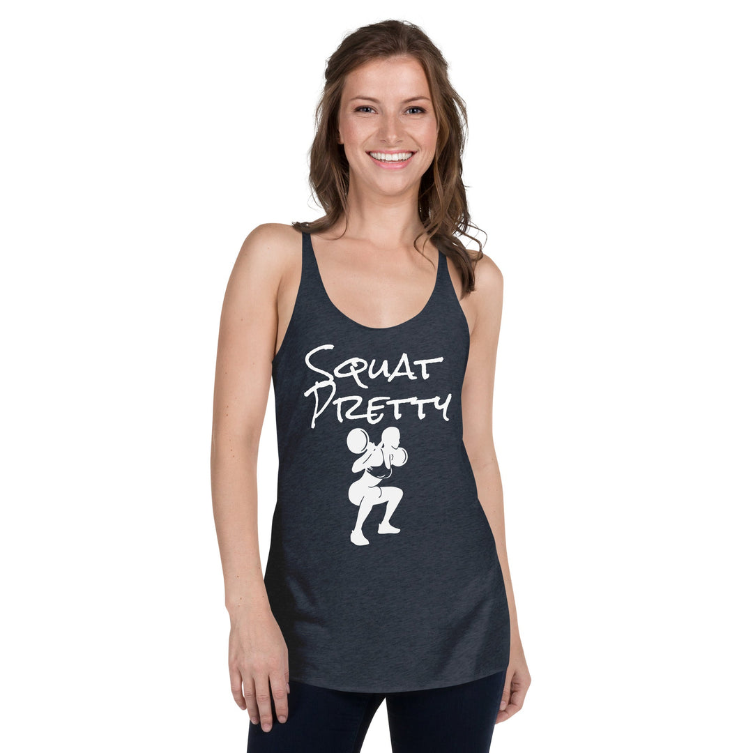 Squat Deep, Squat Pretty Racerback Tank