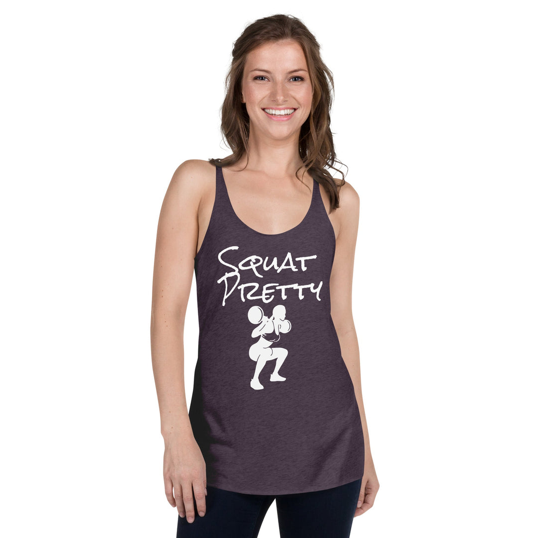 Squat Deep, Squat Pretty Racerback Tank