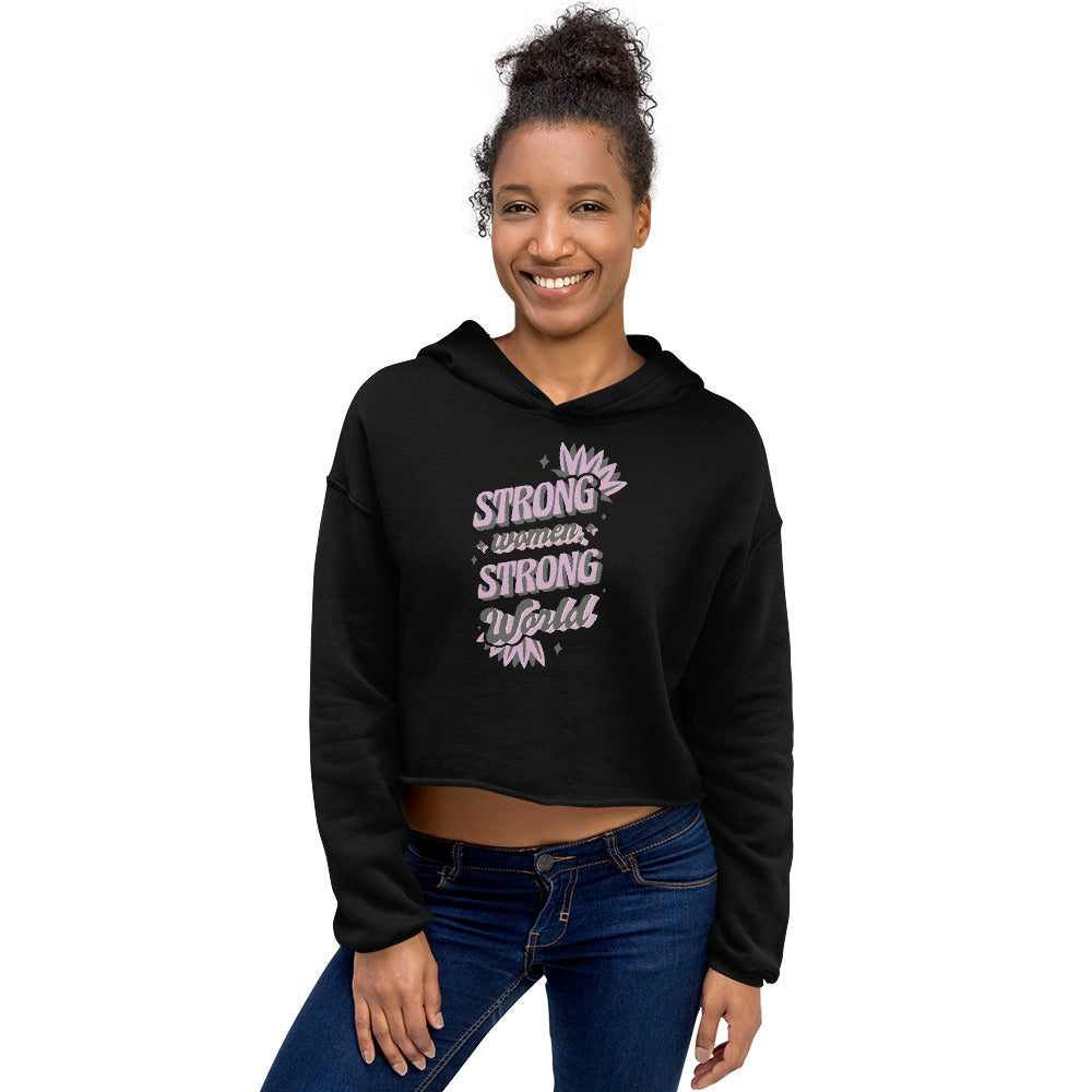 Strong Women Crop Hoodie