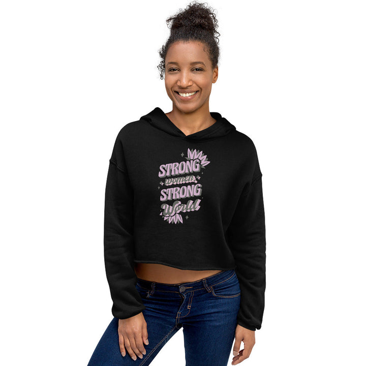 Strong Women Crop Hoodie