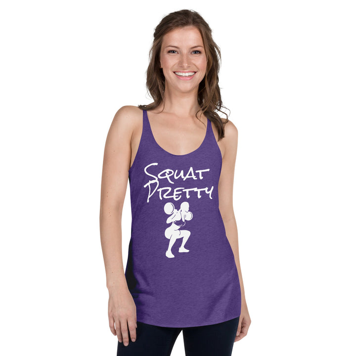Squat Deep, Squat Pretty Racerback Tank
