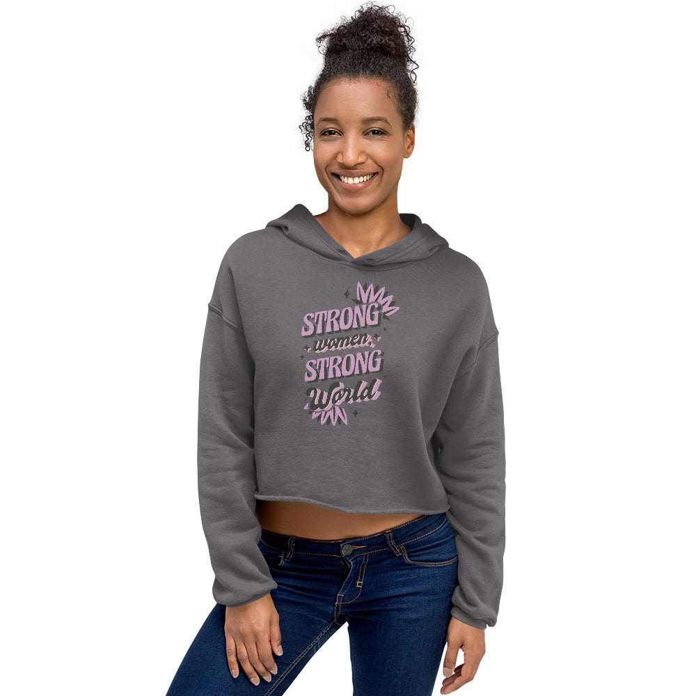 Strong Women Crop Hoodie