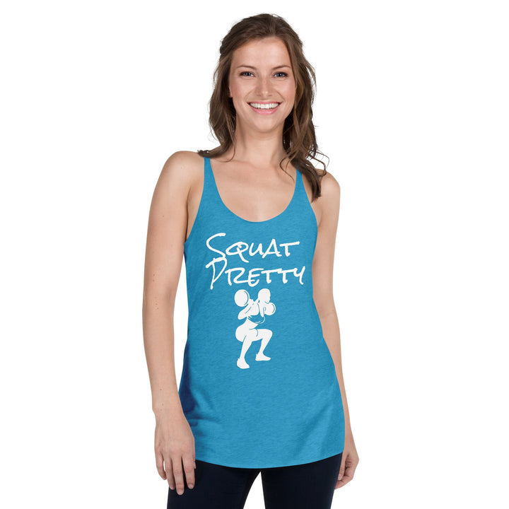 Squat Deep, Squat Pretty Racerback Tank