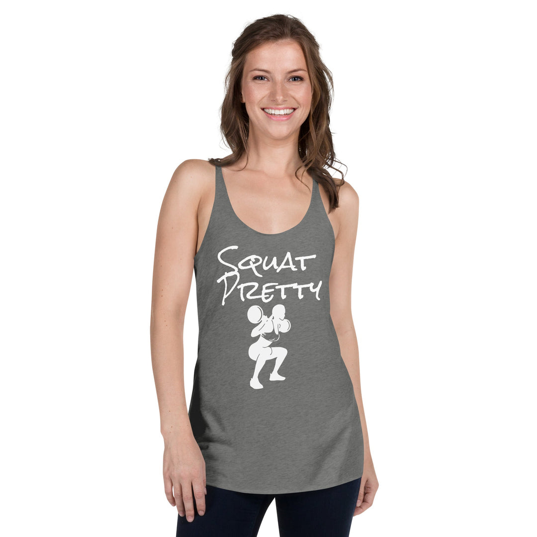 Squat Deep, Squat Pretty Racerback Tank