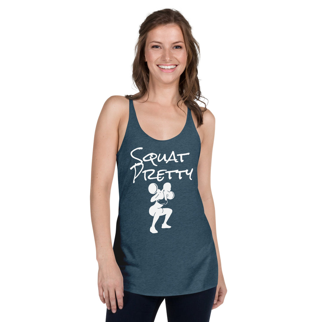 Squat Deep, Squat Pretty Racerback Tank